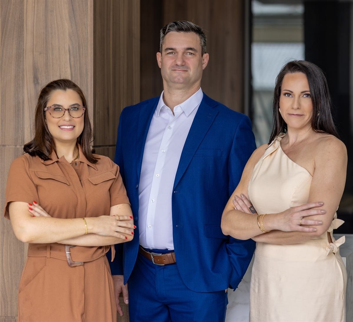 Joana Sedrez, Ricardo Paschoaleto e Bárbara Dutra, advogados do escritório Paschoaleto & Sedrez